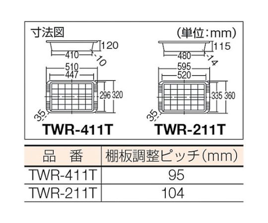 ＴＲＵＳＣＯ ツールワゴンロイヤル天板付６５４×３６０×９１１浅１深