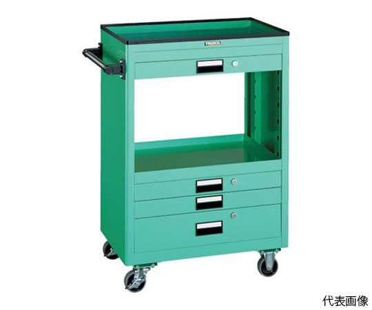 ツールワゴン　600X400　浅3深1引出付　W