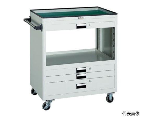 ツールワゴン　750X500　浅3深1引出付　YG