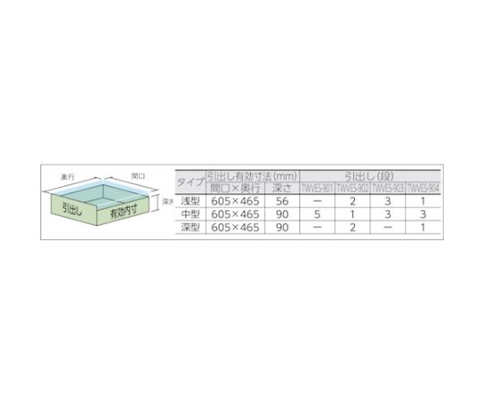 TWVE型キャビネットワゴン　700X575XH895　TWVES-903-O