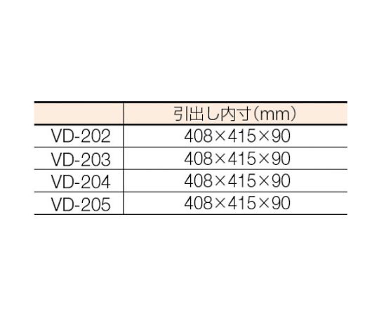 VD型ワゴン用スプレーケース ネオグレー 1セット（2個入）