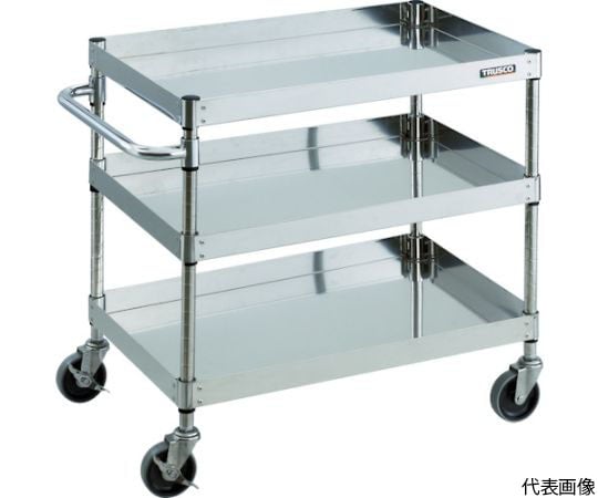 ステンレスワゴン クリーンフェニックスワゴン SUS304 W900×D600×H740 3段 SUS金具