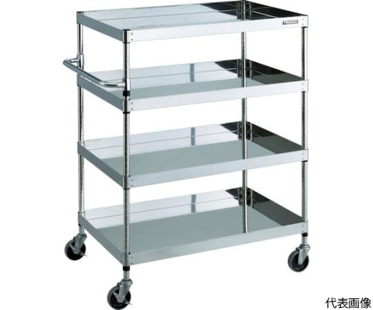ステンレスワゴン クリーンフェニックスワゴン SUS304 W600×D400×H1200 4段 SUS金具