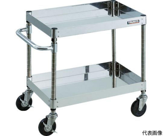 ステンレスワゴン クリーンフェニックスワゴン SUS304 W900×D600×H600 2段 導電性ゴム車輪