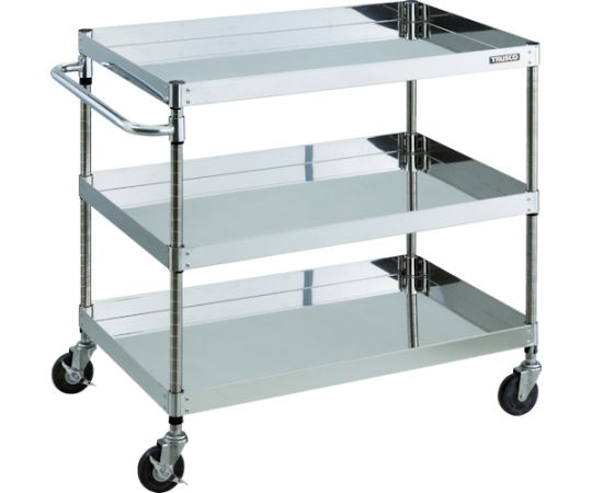 ステンレスワゴン クリーンフェニックスワゴン SUS304 W900×D600×H880 3段 導電性ゴム車輪