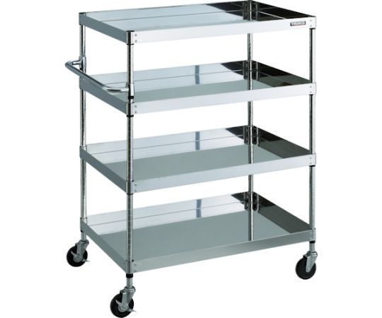 ステンレスワゴン クリーンフェニックスワゴン SUS304 W900×D600×H1200 4段 導電性ゴム車輪