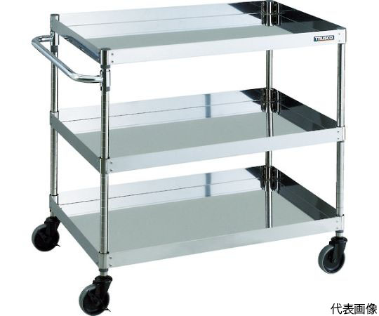 ステンレス製ワゴン クリーンフェニックスワゴン SUS430 W750×D500×H880 3段