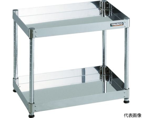 ステンレス製ワゴン クリーンフェニックスワゴン SUS430 ラック型 W750×D500×H492 2段