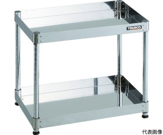 ステンレス製ワゴン クリーンフェニックスワゴン SUS430 ラック型 W900×D600×H492 2段