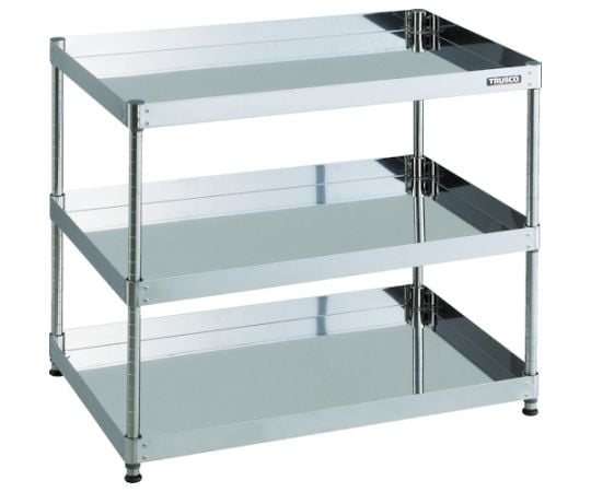ステンレス製ワゴン クリーンフェニックスワゴン SUS430 ラック型 W900×D600×H772 3段