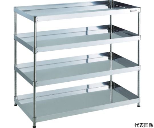 ステンレス製ワゴン クリーンフェニックスワゴン SUS430 ラック型 W600×D400×H1092 3段