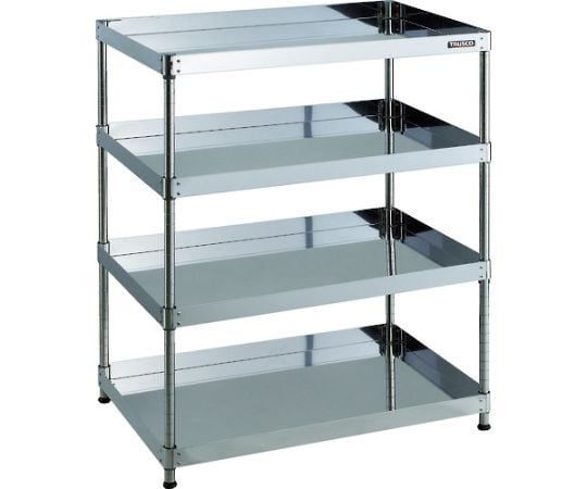 ステンレス製ワゴン クリーンフェニックスワゴン SUS430 ラック型 W900×D600×H1092 4段