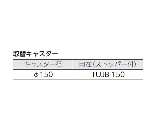 61-3105-28 スーパーヘビーキャビネット 窓・引出2個付 キャスター付