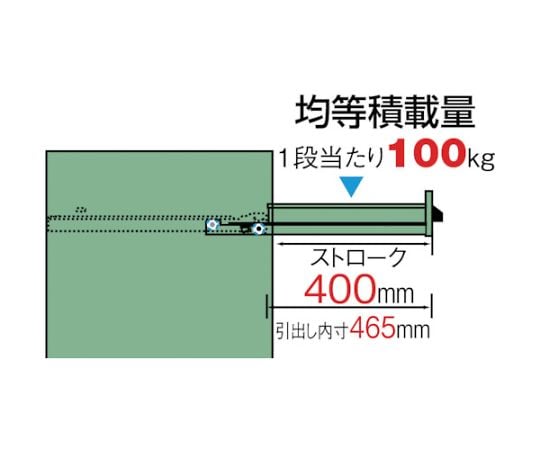 61-3109-83 VE5S型キャビネット 500X550XH600 引出4段 VE5S-601 【AXEL