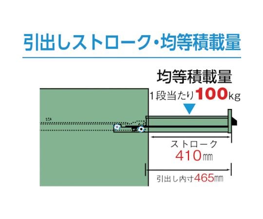 61-3110-43 VE6S型中量キャビネット 600×550×H800 引出4段 VE6S-804 