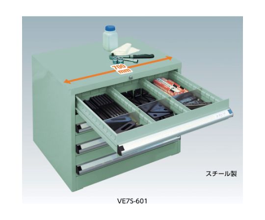 VE7S型中量キャビネット 700×550×H800 引出4段　VE7S-804