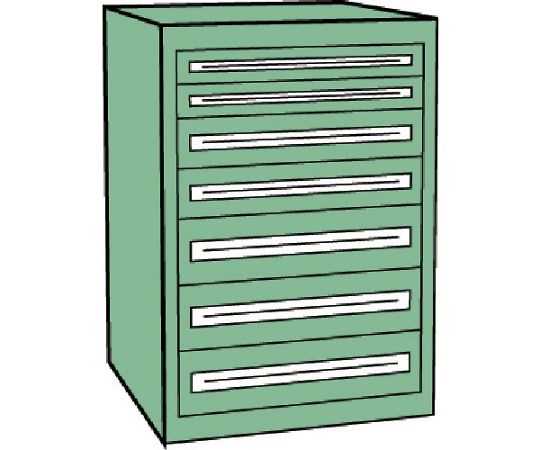 VE7S型中量キャビネット 700×550×H1000 引出7段