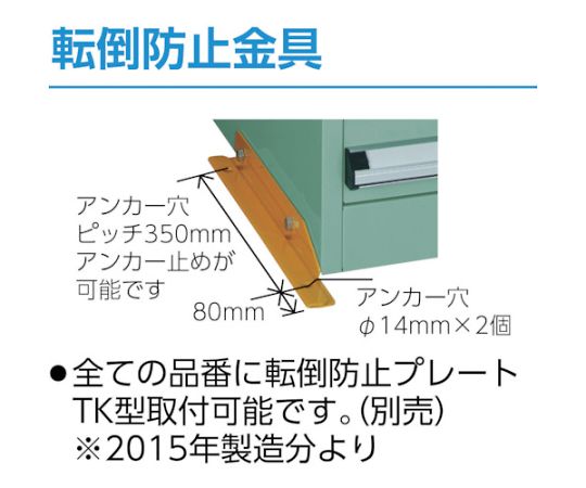 VE7S型中量キャビネット 700×550×H1200 引出9段　VE7S-1201