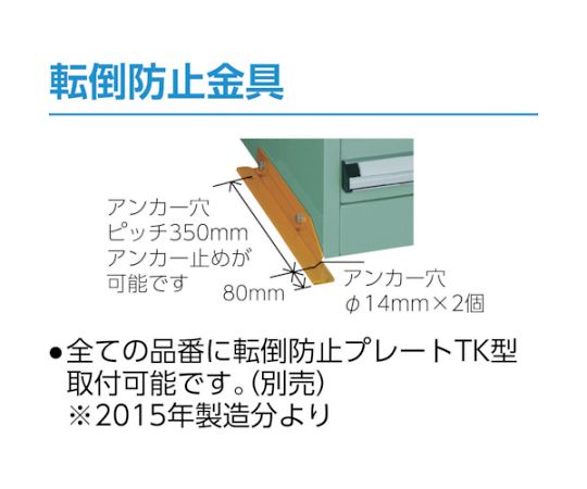 VE9S型中量キャビネット 880×550×H1000 引出7段　VE9S-1001