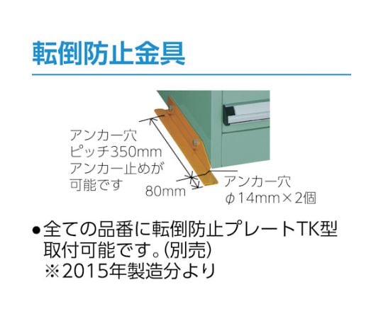 61-3111-51 VE9S型中量キャビネット 880×550×H1000 引出7段 VE9S-1005