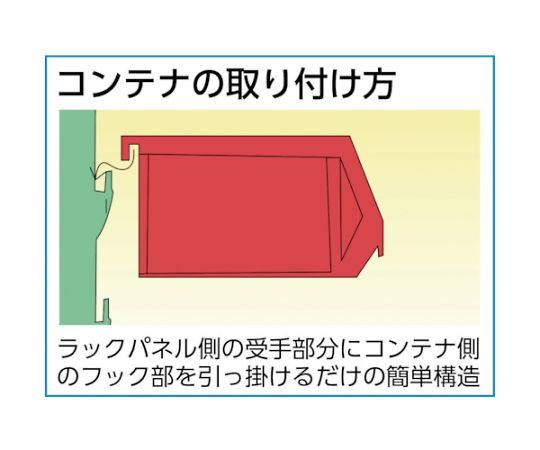 パネルコンテナラック　床置型　コンテナ小X72　緑　T-1272N GN