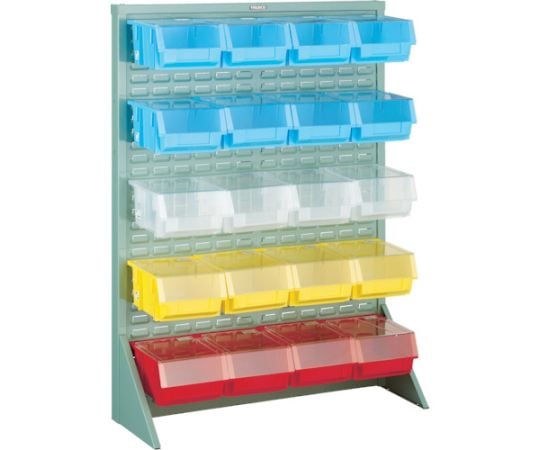 パネルコンテナラック　蓋付　緑