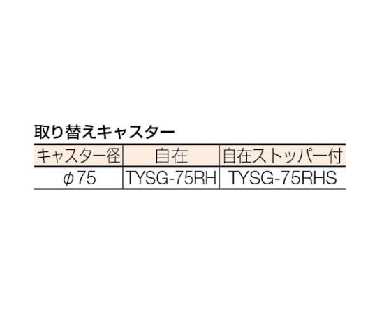 箱台車 内寸620×430 ゴム車 オール自在タイプ　B-5BG