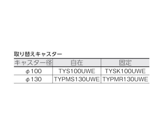 61-3129-01 帯電防止性グランカート 平台車 800×535 均等荷重300kg TP