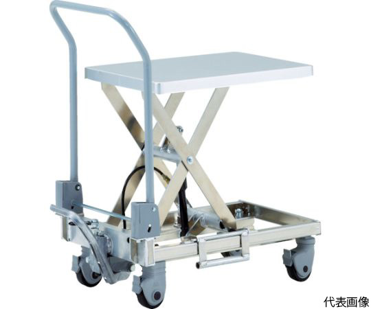 アルミハンドリフター80kg（足踏み油圧式）500×800