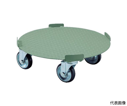 61-3141-32円形台車4点ガイド型荷重300kg台寸Φ610RB-300