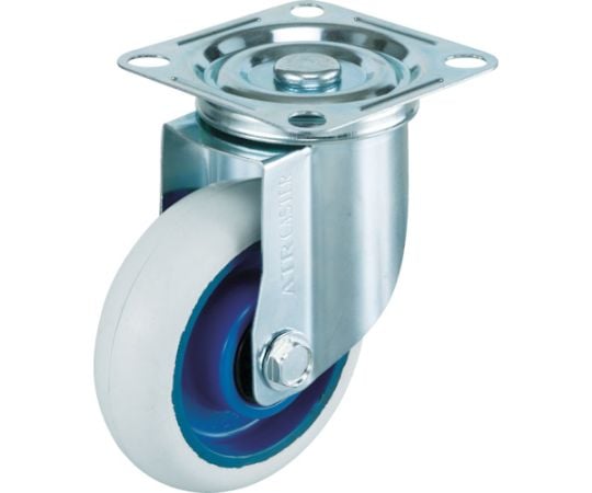 エアーキャスター（自在車） 125mm ホワイトゴム車