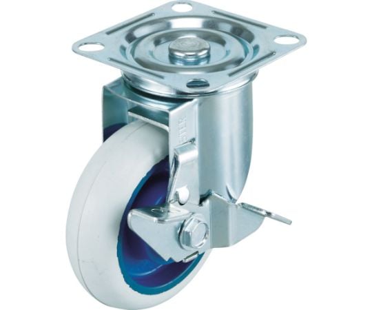 エアーキャスター（ホワイトゴム自在車S付）75mm ホワイトゴム車