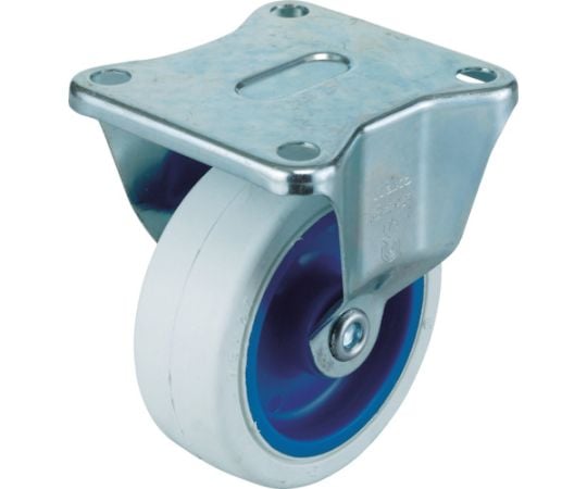 エアーキャスター（固定車） 100mm ホワイトゴム車