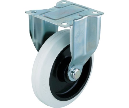 エアーキャスター（固定車） 150mm ホワイトゴム車