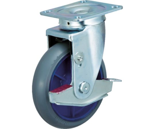 低始動抵抗Wストッパー・旋回金具付Φ150グレー　シャフトΦ20