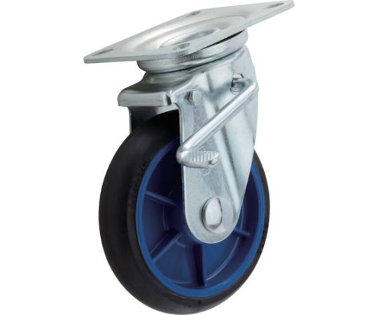 低始動抵抗Wストッパー・旋回金具付Φ150黒　シャフトΦ20