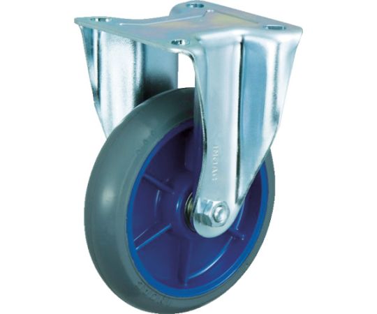 低始動抵抗キャスター　固定金具付　Φ150　グレー　シャフトΦ20