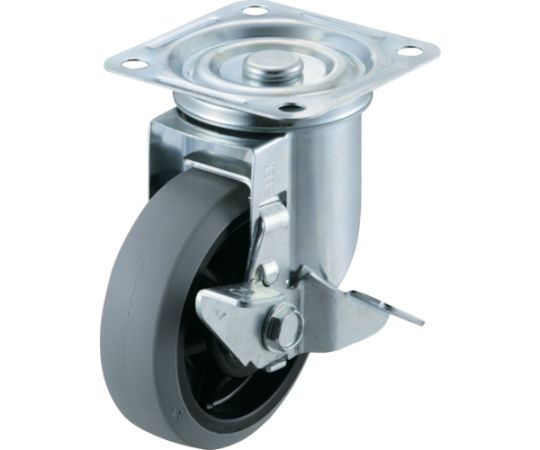 エアーキャスター（自在車ストッパー付） 100mm ウレタン車