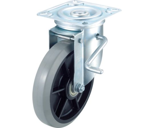 エアーキャスター（自在車ストッパー付） 200mm ウレタン車