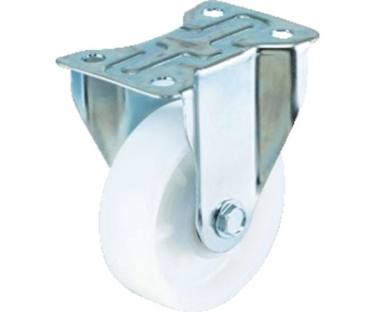 エアーキャスター（固定車） 100mm ナイロン（ベアリング入）車