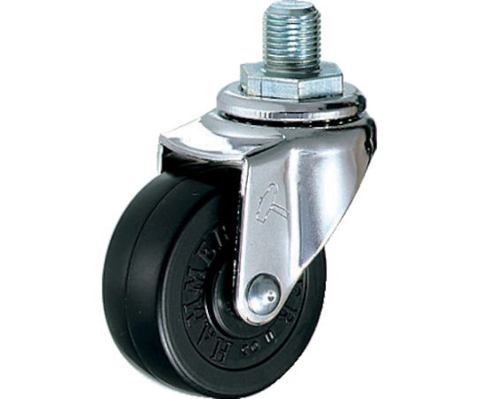 A型　ねじ式　自在　ゴム車50mm　UNF1/2×L14