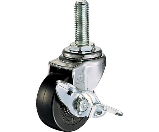 E型ねじ式　自在SP付　ゴム車50mm　M12XP1.75