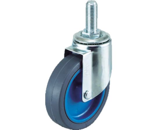 エアーキャスターねじ込みタイプ（自在車） 100mm ナイロンホイールゴ