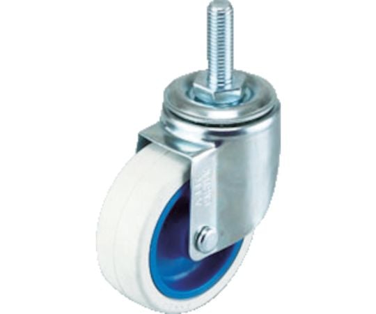 エアーキャスターねじ込みタイプ（自在車）75mm ナイロンホイールゴムホ