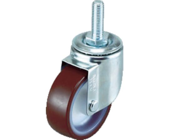 エアーキャスターねじ込みタイプ（自在車）75mm ナイロンホイールウレタ