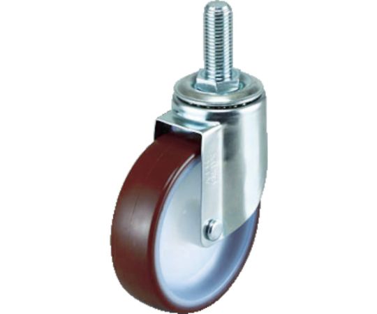 エアーキャスターねじ込みタイプ（自在車）100mm ナイロンホイールウレ