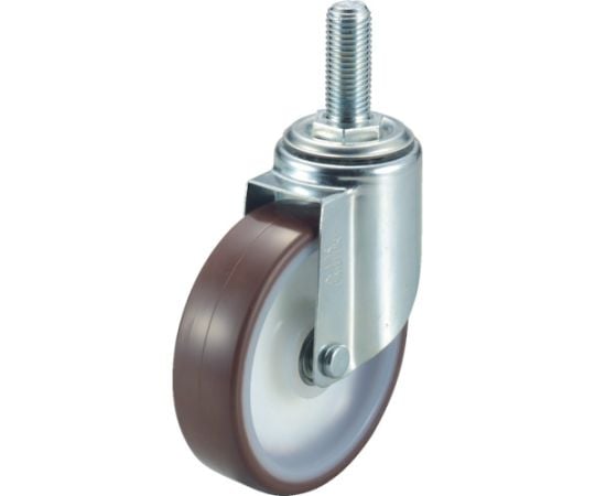 エアーキャスターねじ込みタイプ（自在車） 荷重60 車輪径100 幅28