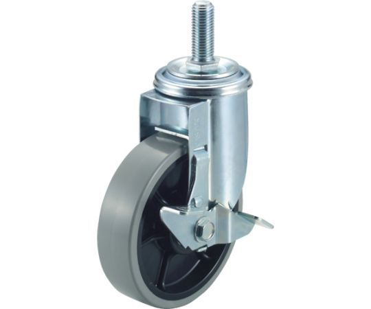 エアーキャスターねじ込みタイプ（自在車S付）荷重120車輪径100幅32