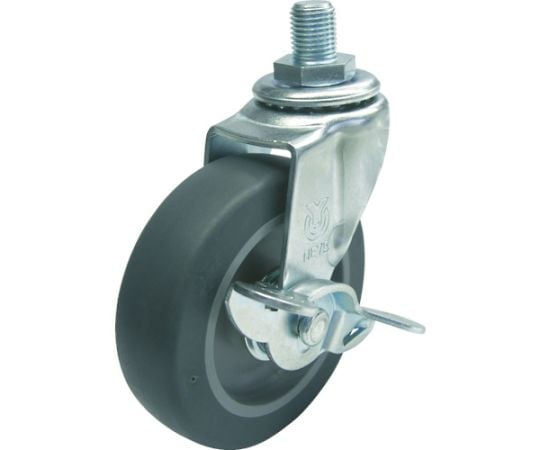 ねじ込み式 自在 キャスター エラストマー 車輪径50mm ストッパー付き Lタイプ LT-S型 ネジ寸法M12×14ピッチ1.25