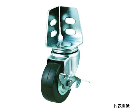 アングル式ゴムキャスター　自在S付き　Φ50